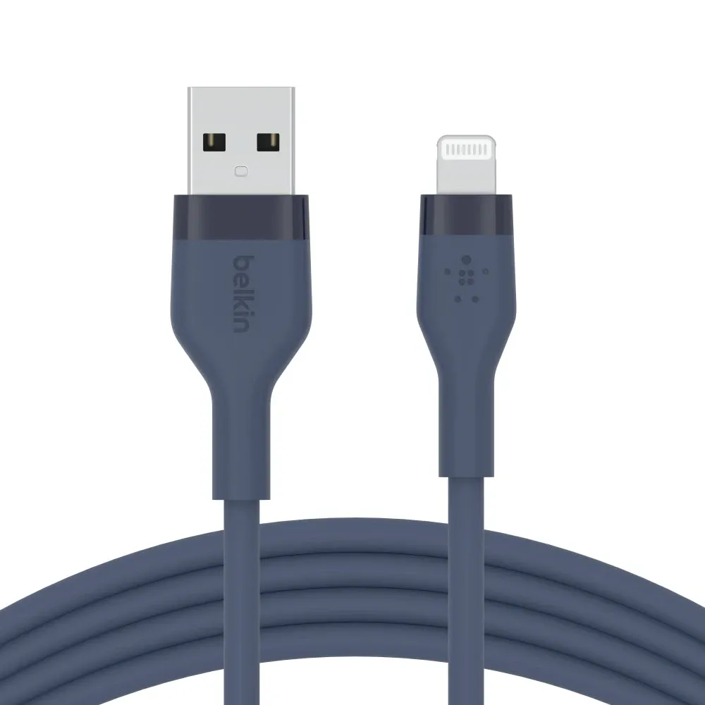 Belkin Boost Charge Flex Usb-a To Lightning Cable 1 Meter - Mfi Certified, 25x More Heavy Duty, Includes Cable Clip Blue