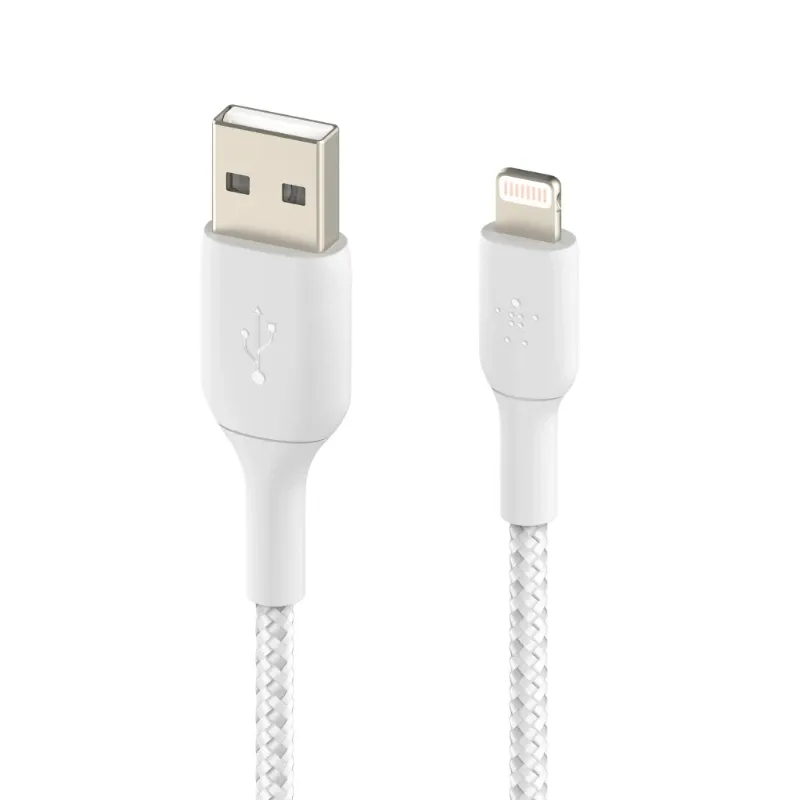 Belkin Boost Charge Usb-a To Lightning Braided Cable 1 Meter White