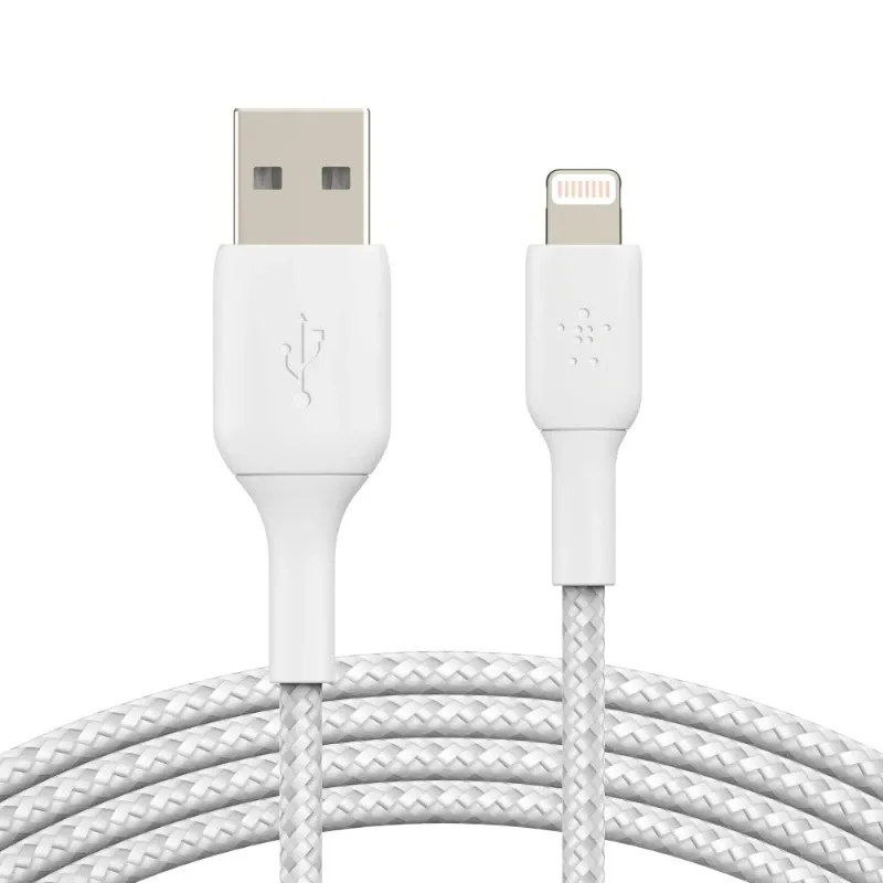 Belkin Boost Charge Usb-a To Lightning Braided Cable 1 Meter White