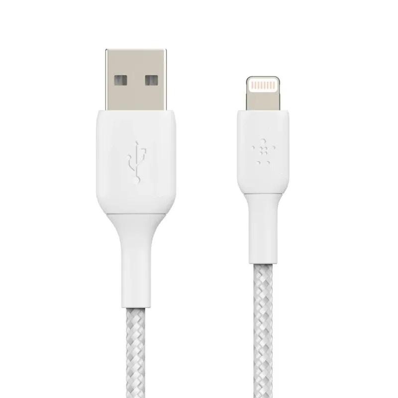 Belkin Boost Charge Usb-a To Lightning Braided Cable 1 Meter White