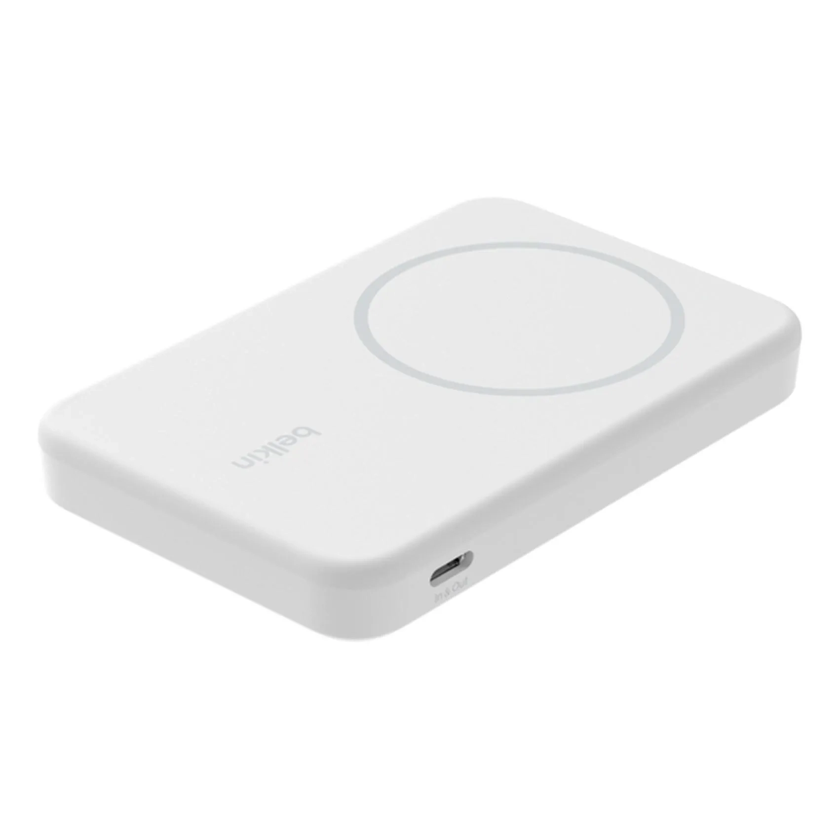 Belkin Boostcharge Pro Magsafe Wireless Power Bank With Qi2 White 8000mah 15w With Usb-c To Usb-c Charging Cable White 1m
