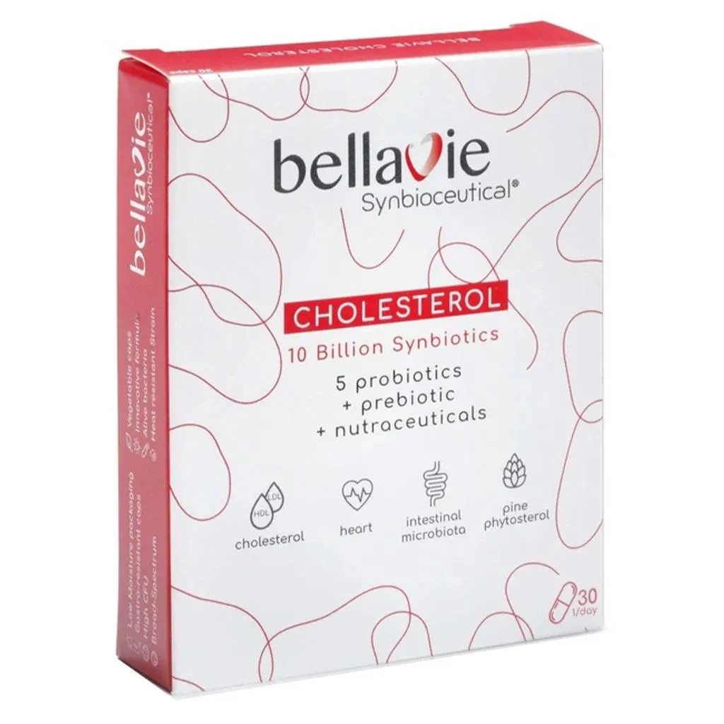 Bellavie Adult Synbiotics Cholesterol Support Capsules, Pack Of 30’s