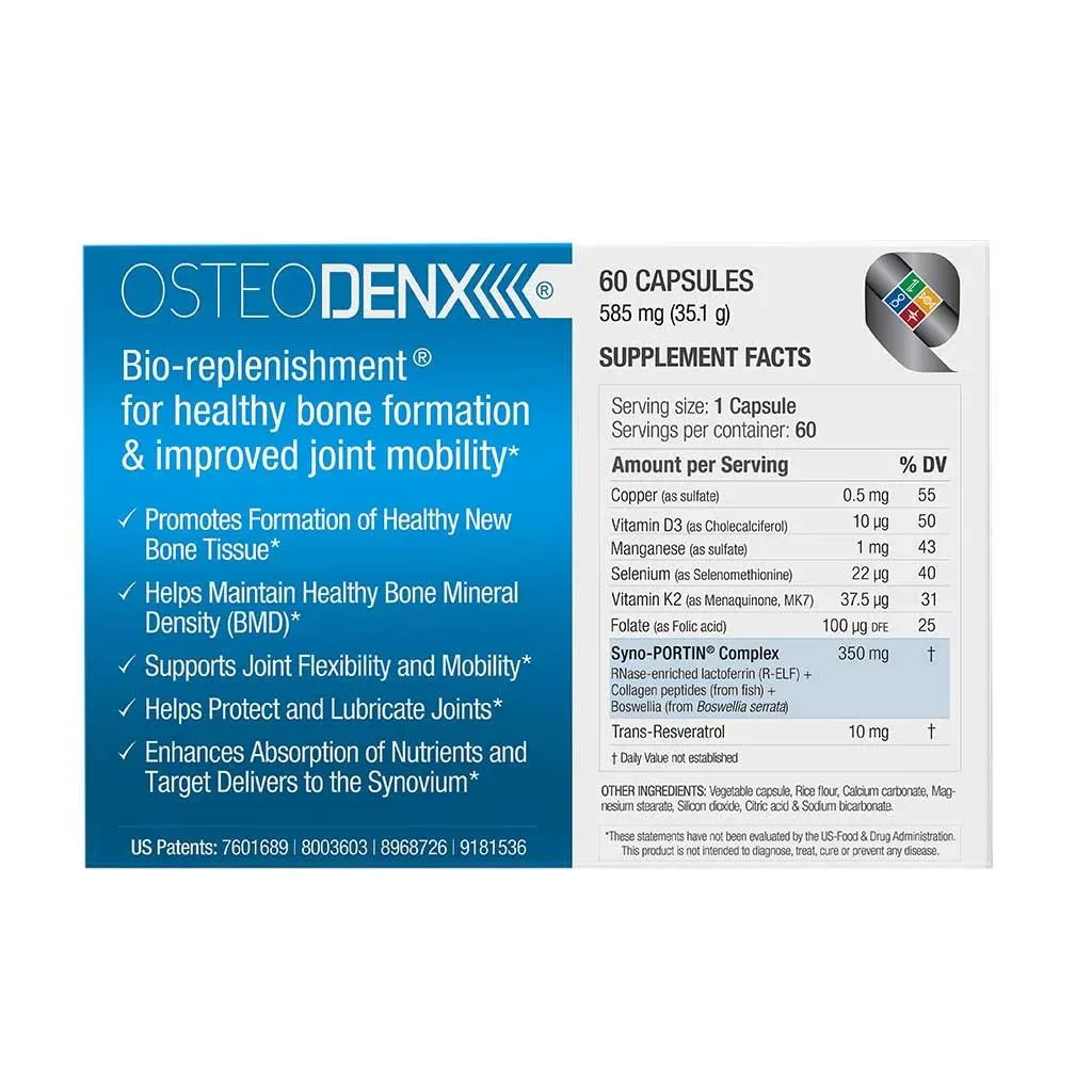 Bioquad Osteodenx Dietary Supplement Capsules For Bone & Joint Support, Pack Of 60’s