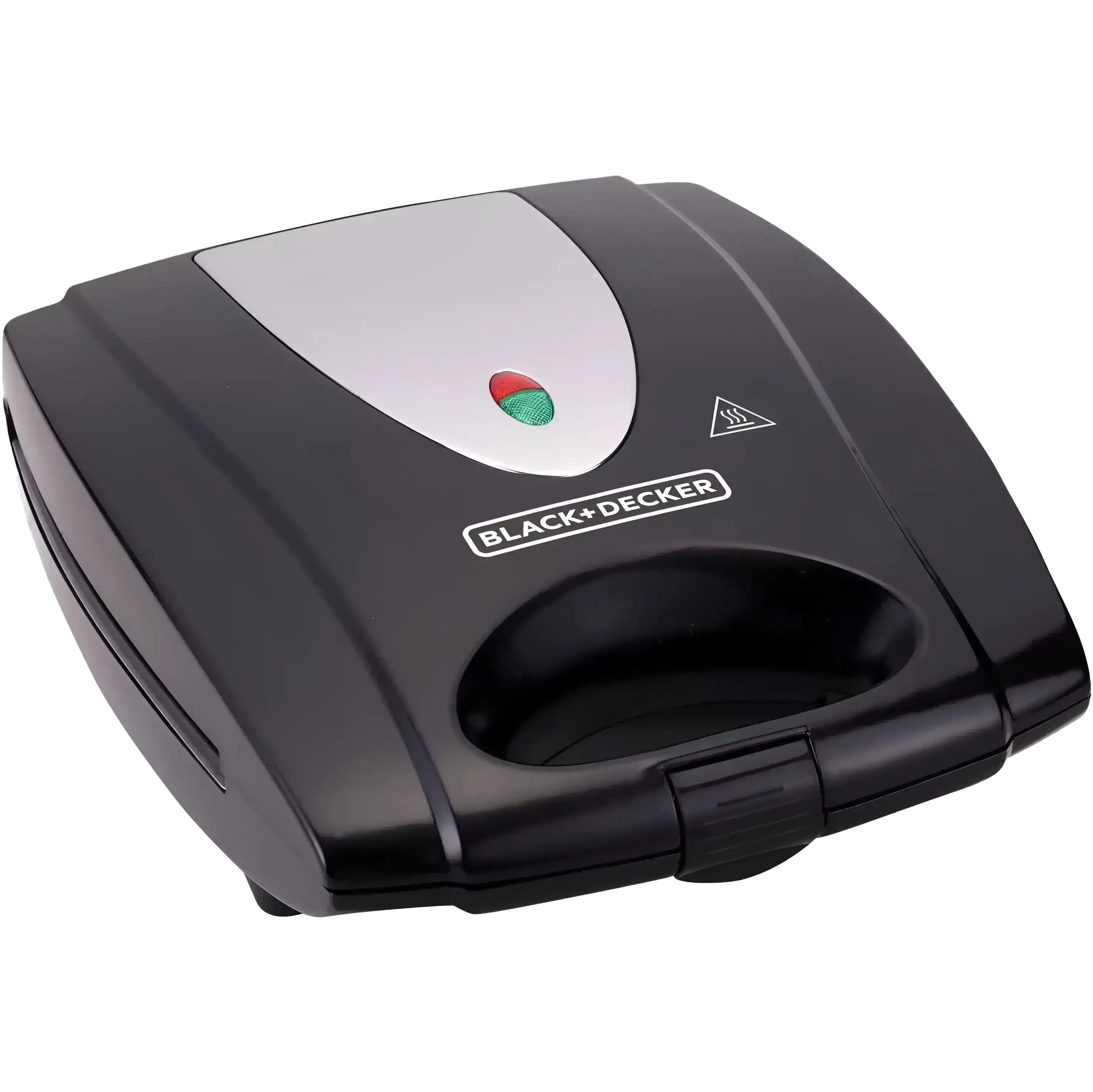 BLACK+DECKER 1400W Sandwich Maker 4 Slot, Non-Stick Interchangable And Grill With Indicator Thermostat Control Ready to Cook Lights, For Easy Dishes TS4080
