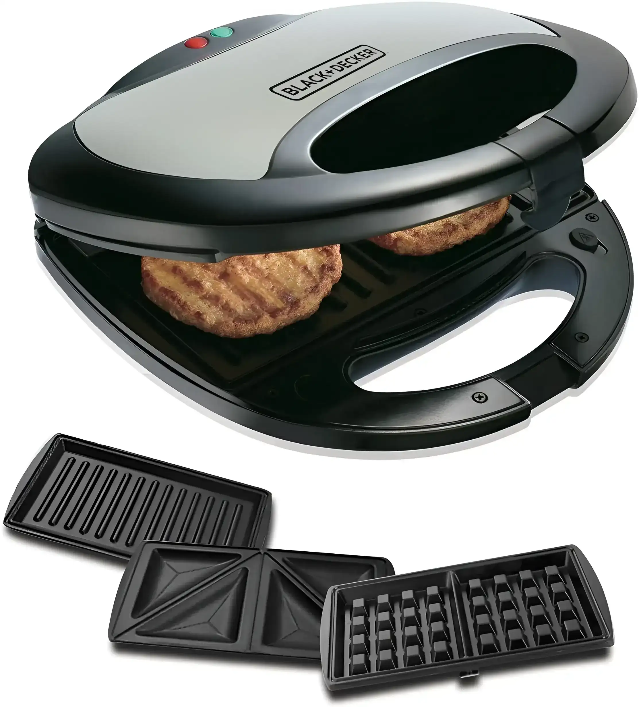 BLACK+DECKER  2 slice Multiplate Sandwich + Grill + Waffle maker