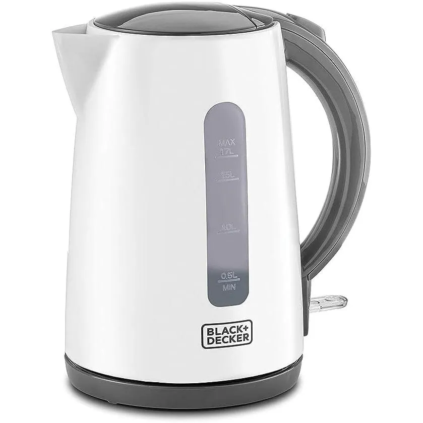 Black+Decker Cordless Electric Kettle, 2200W Power, 1.7L, With Water-Level Indicator, Removable Filter & Auto Shut-Off, 360-Degree Cord Design, Perfect For Warm Beverages, Jc70-B5