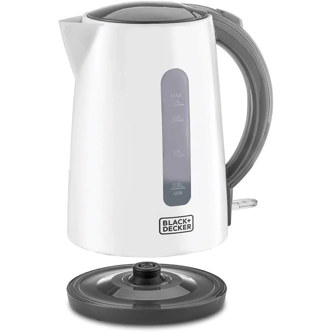 Black+Decker Cordless Electric Kettle, 2200W Power, 1.7L, With Water-Level Indicator, Removable Filter & Auto Shut-Off, 360-Degree Cord Design, Perfect For Warm Beverages, Jc70-B5