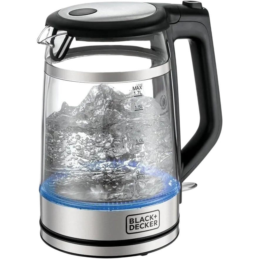 Black+Decker Glass Kettle Dubble Wall 1.7L 220W Gk220-B5