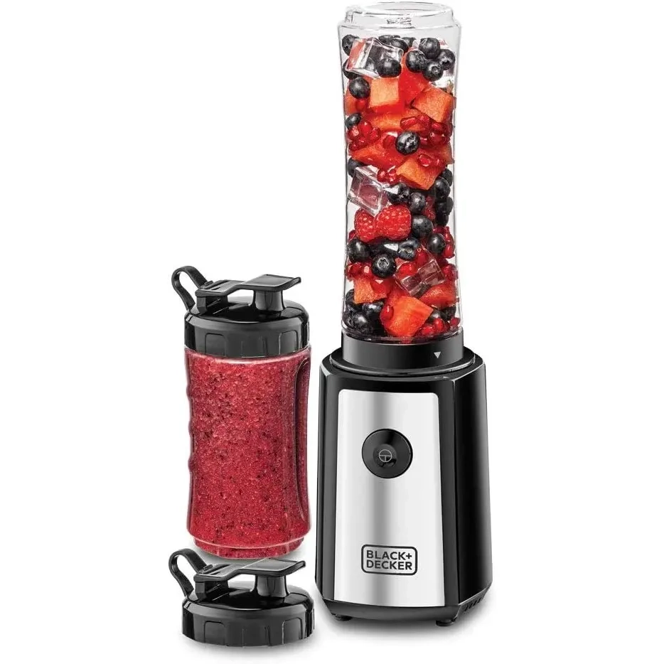 Black & Decker Sports Blender-Smoothie Maker, 300W, 6 Piece Sbx300-B5 Black