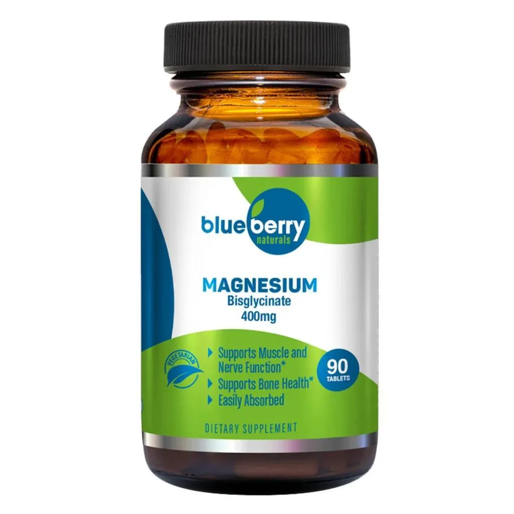 Blueberry Naturals Chelated Magnesium 400 Mg Tablets 90's B0258