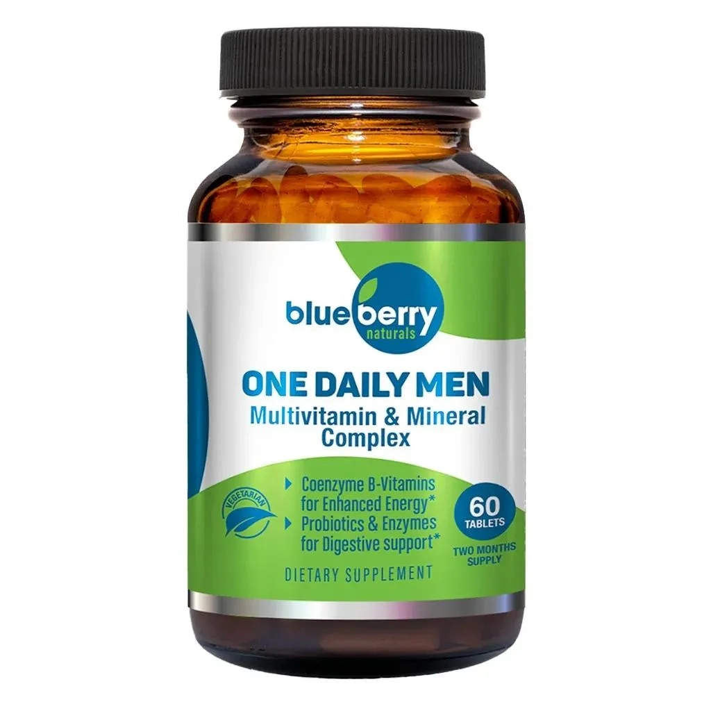 Blueberry Naturals One Daily Men's Multivitamins & Minerals Tablets, Pack Of 60's