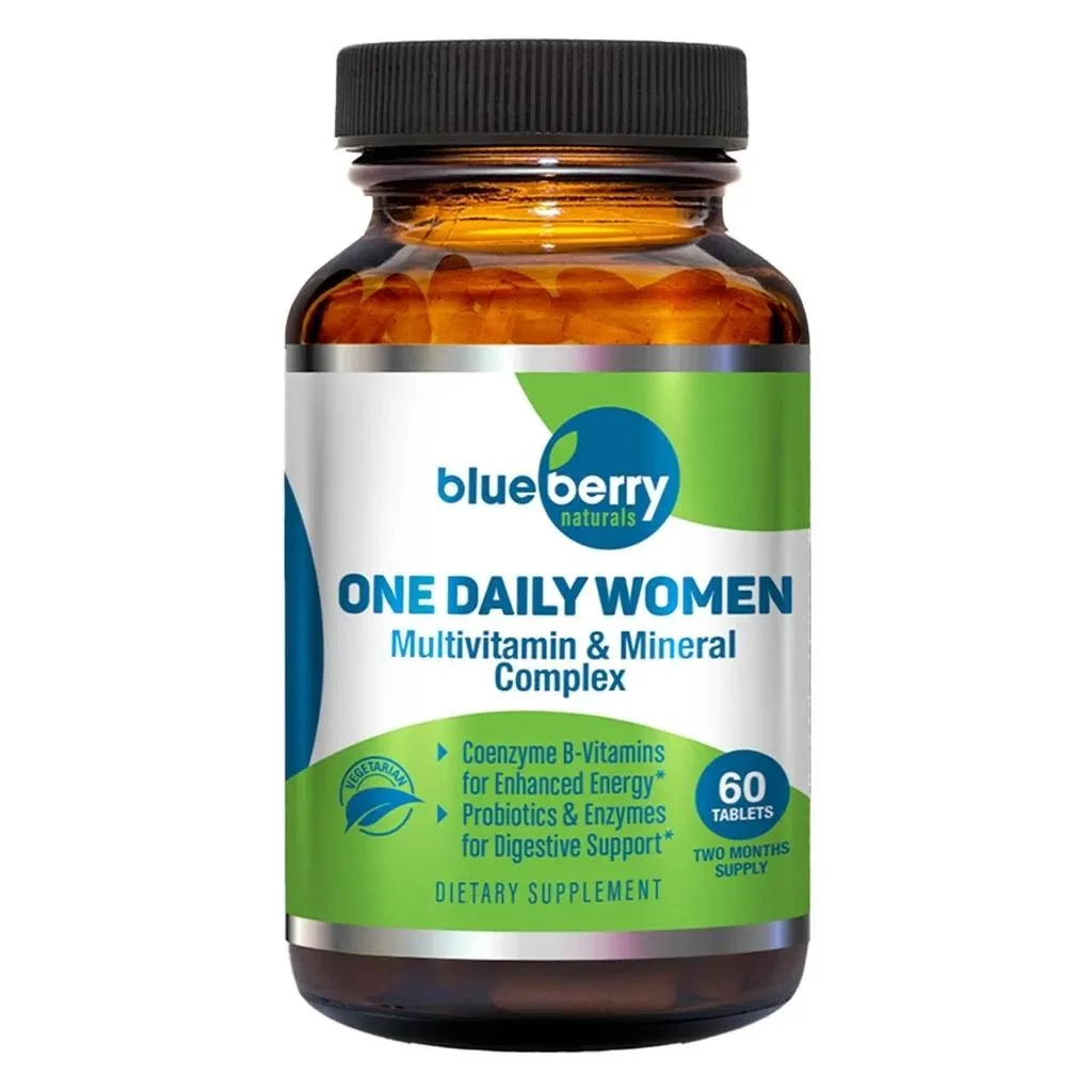 Blueberry Naturals One Daily Women's Multivitamins & Minerals Tablets, Pack Of 60's