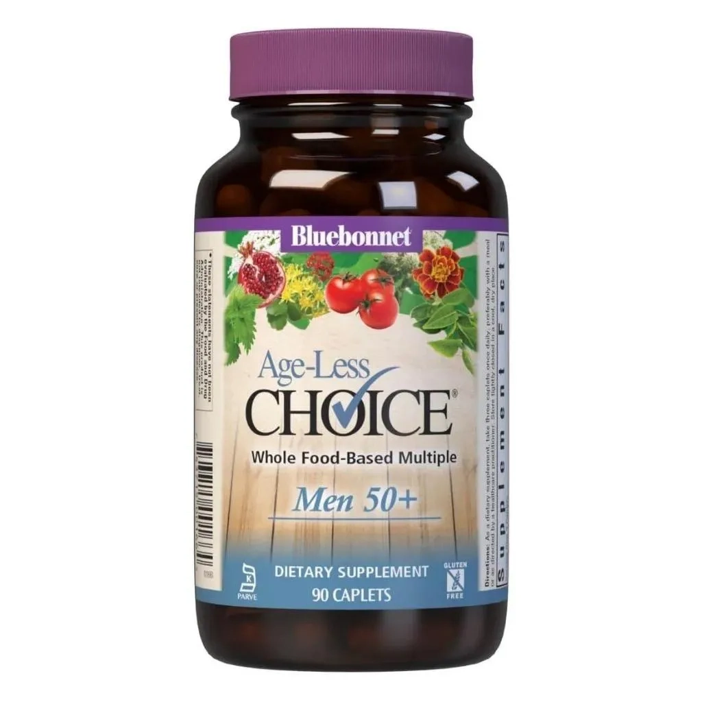 Bluebonnet Age-less Choice 50+ Men’s Multivitamin Supplement Caplets, Pack Of 90's
