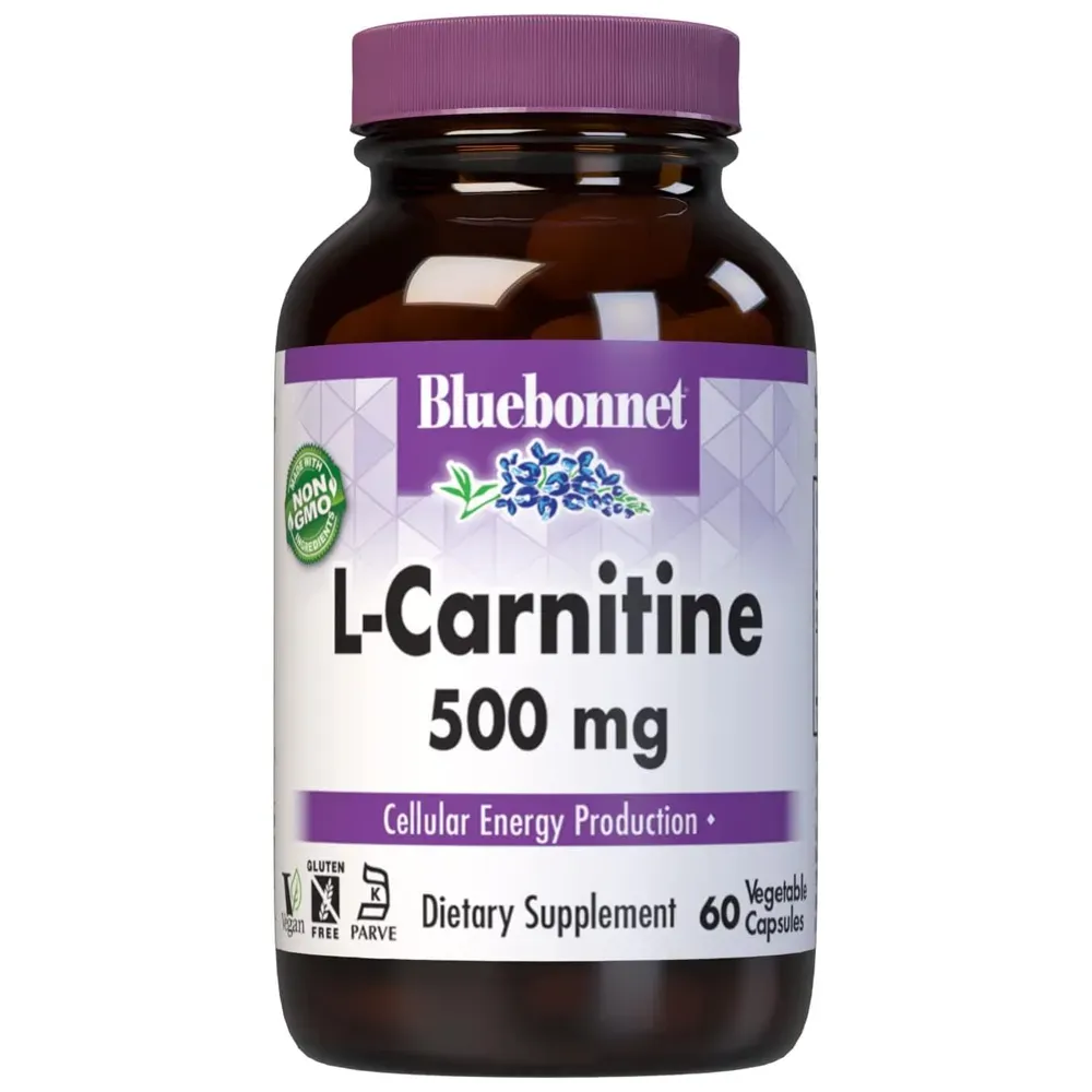 Bluebonnet L-carnitine 500mg Supplement Capsules, Pack Of 60's