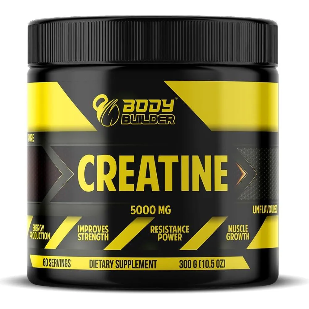 Body Builder Creatine 5000mg Monohydrate Unflavored 300gr 60 Servings