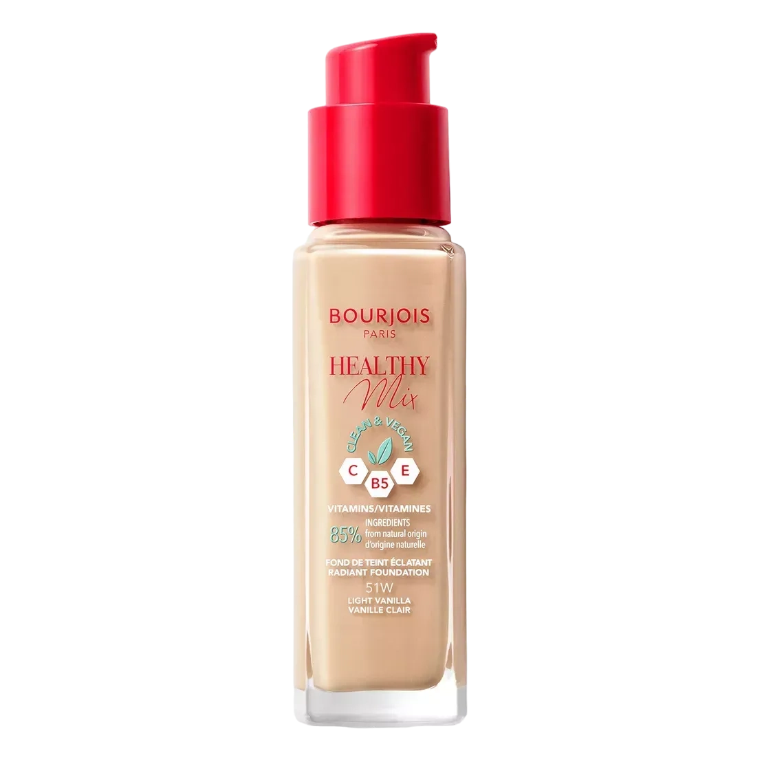 Bourjois Healthy Mix Clean Foundation 51 Light Vanilla 30 Ml