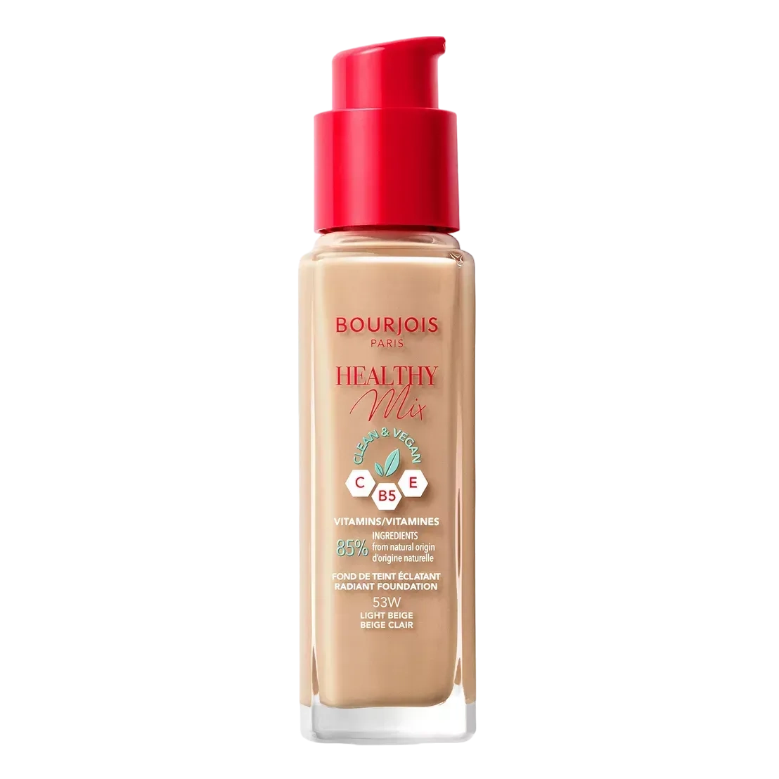 Bourjois Healthy Mix Clean Foundation 53 Light Beige 30 Ml