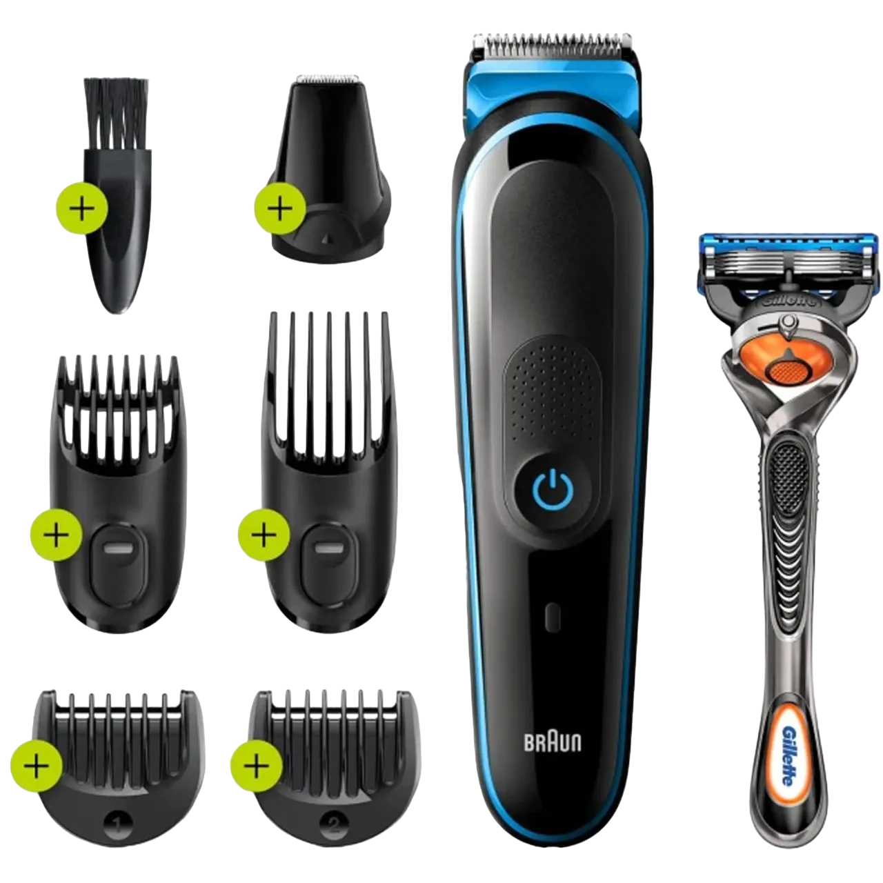 Braun 7 In 1 Hair Clipper, Beard And Face Trimmer, BlackBlue, MGK5245
