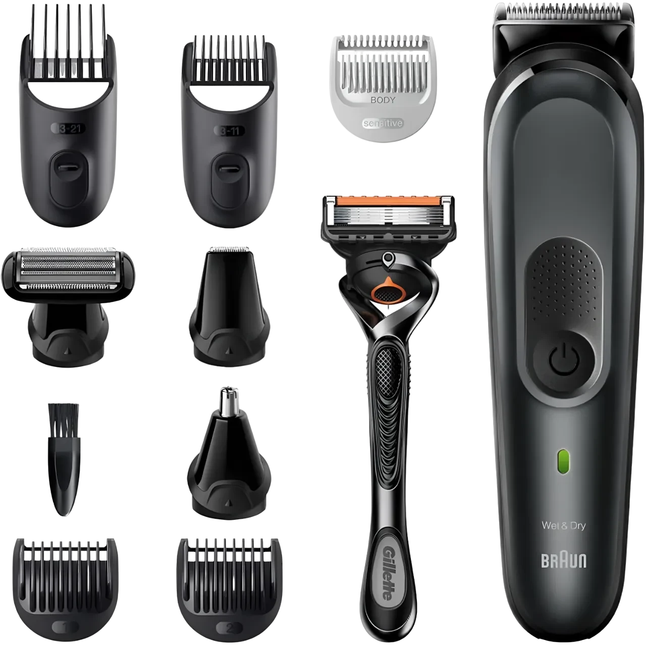 Braun All-In-One Trimmer Multi Grooming Kit Black, MGK 7331