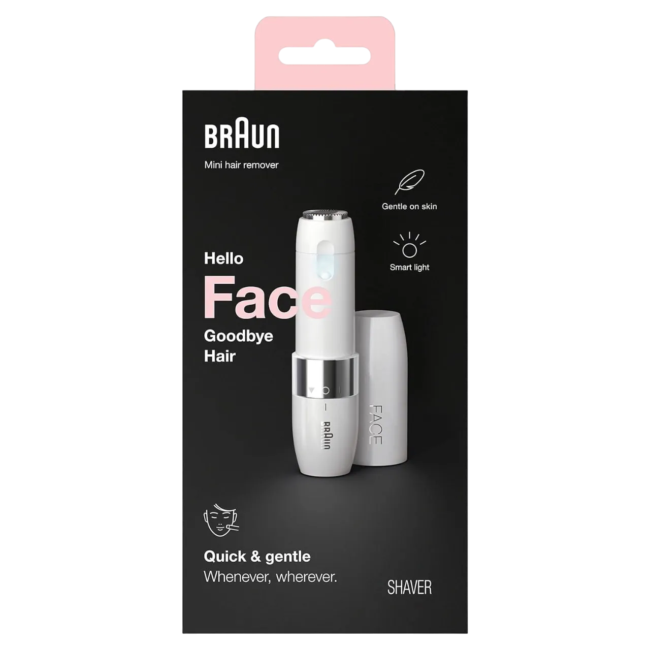 Braun Face Mini Hair Remover FS1000, Electric Facial Hair Trimmer for Women