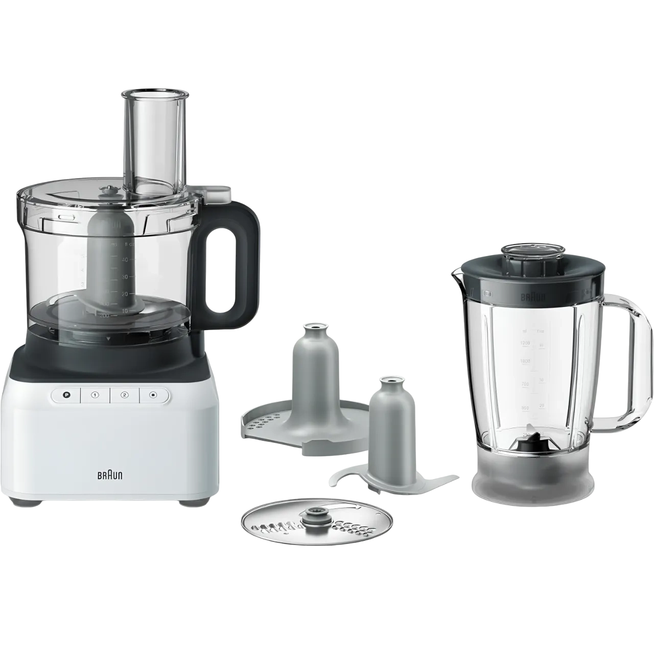 Braun Pureease Food Processor With 1.2 Liter Mixer And 2.1 Liter Bowl White FP3131WH