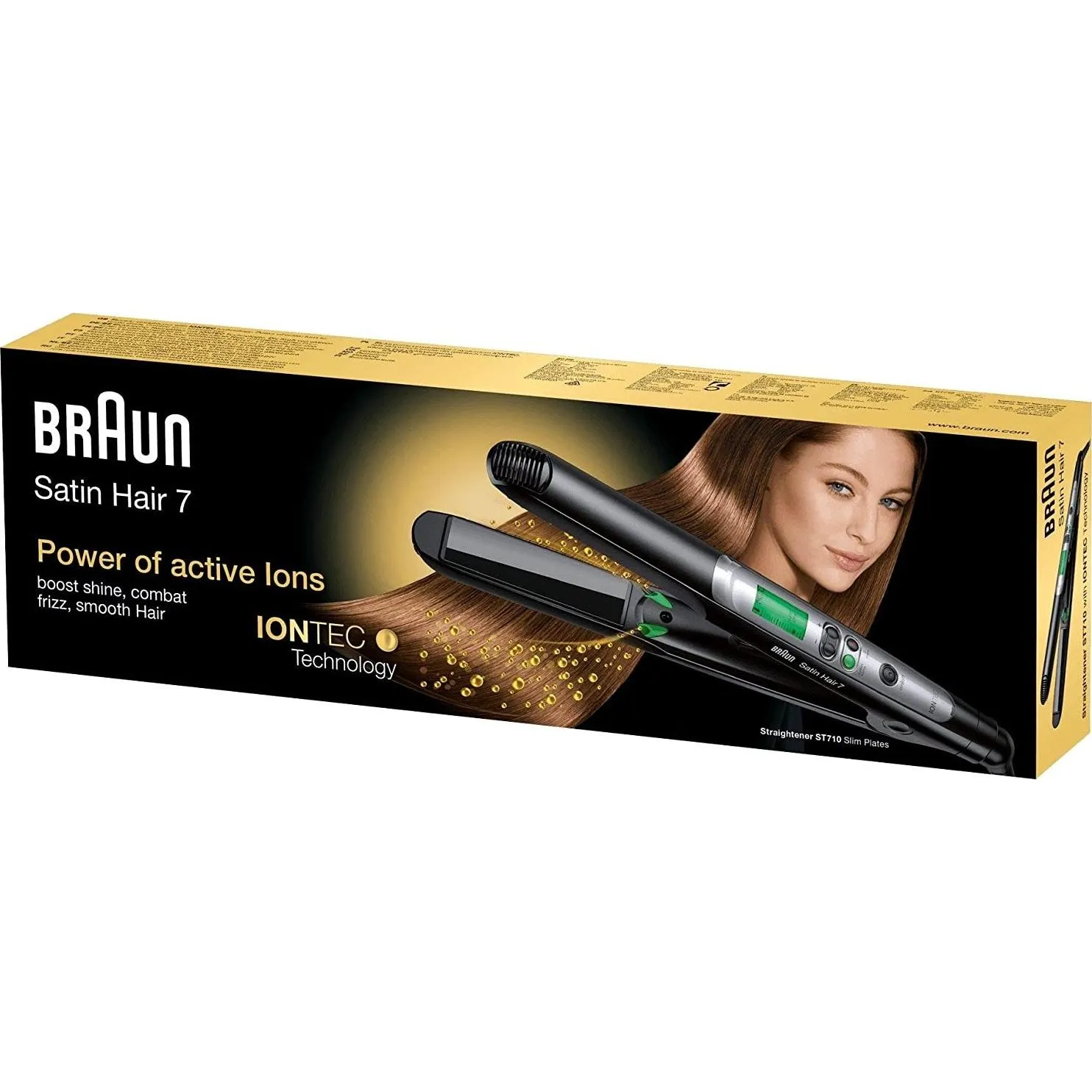 Braun Satin Hair 7 St710 Hair Straightener With Iontec Technology Black