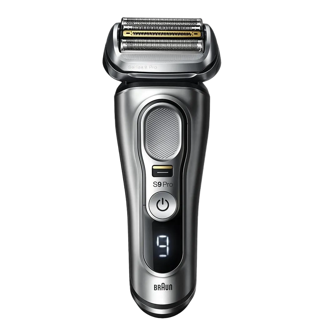 Braun Series 9 Shaver 4+1 Pro Head - Electric With Mobile Charging Powercase, Silver 9477Cc