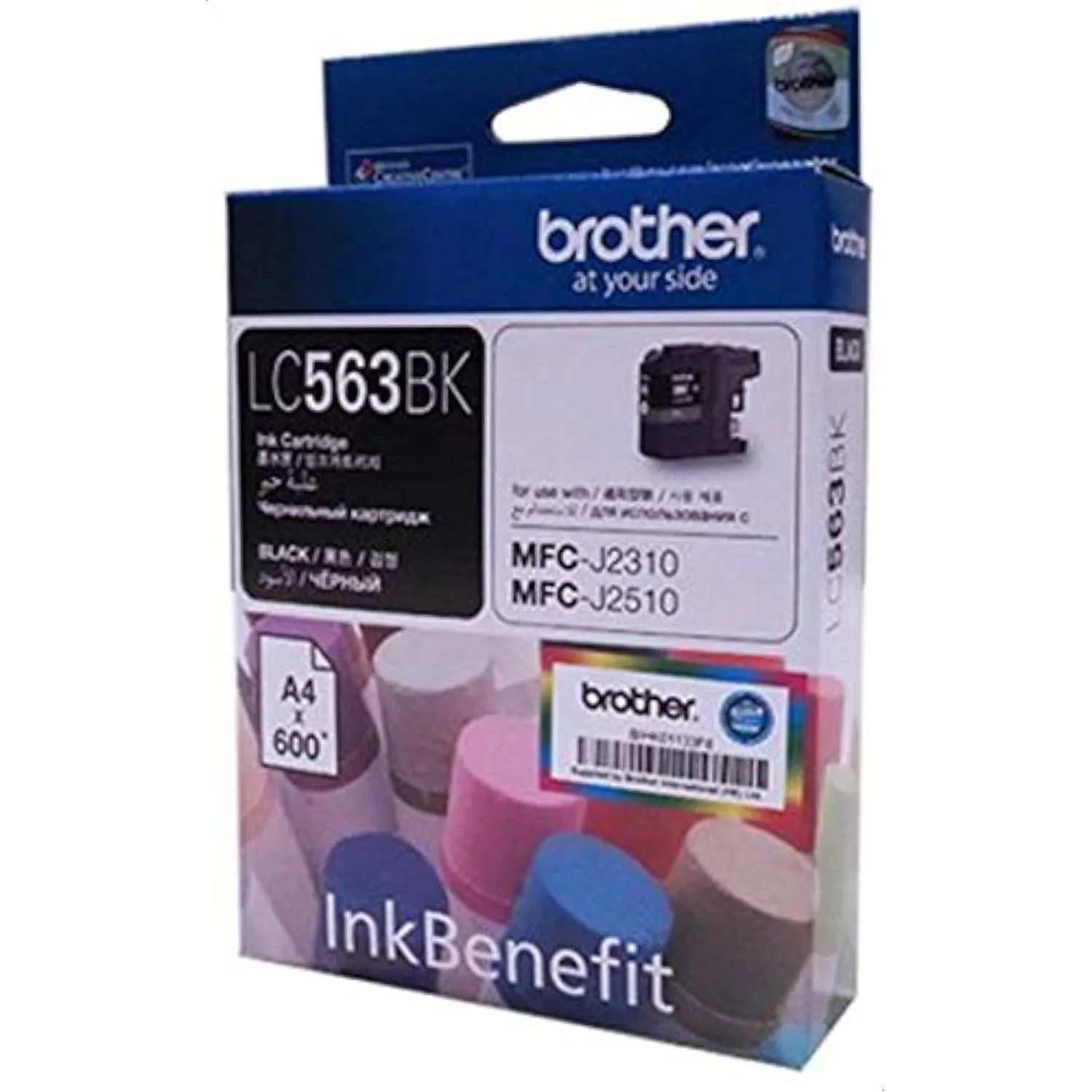 Brother Lc563 Ink Cartridge 600-pages Black