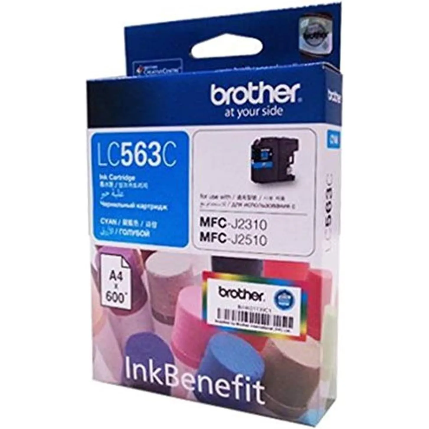 Brother Lc563 Ink Cartridge 600-pages Cyan