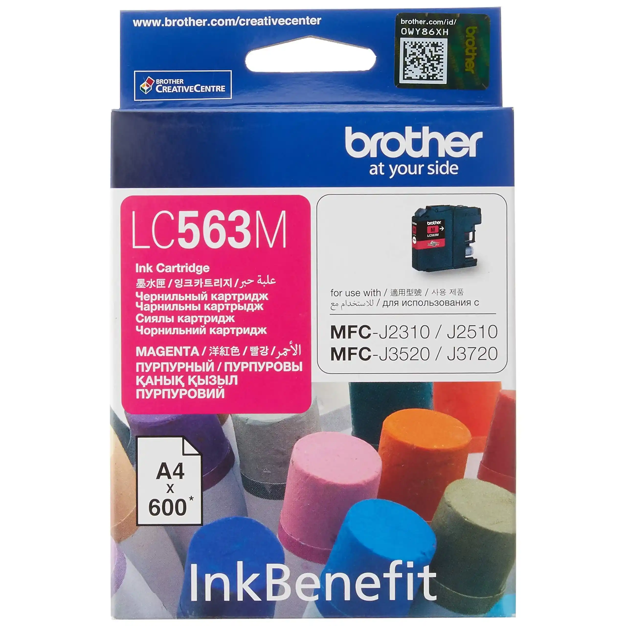 Brother Lc563 Ink Cartridge 600-pages Magenta