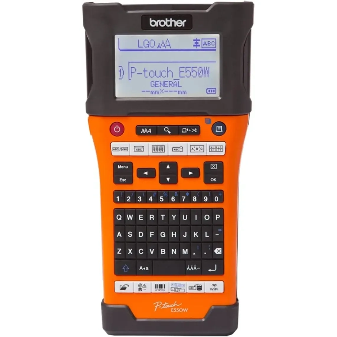 Brother Portable Label Maker Qwerty Keyboard Up To 24mm Label Orange Pt E550wvp