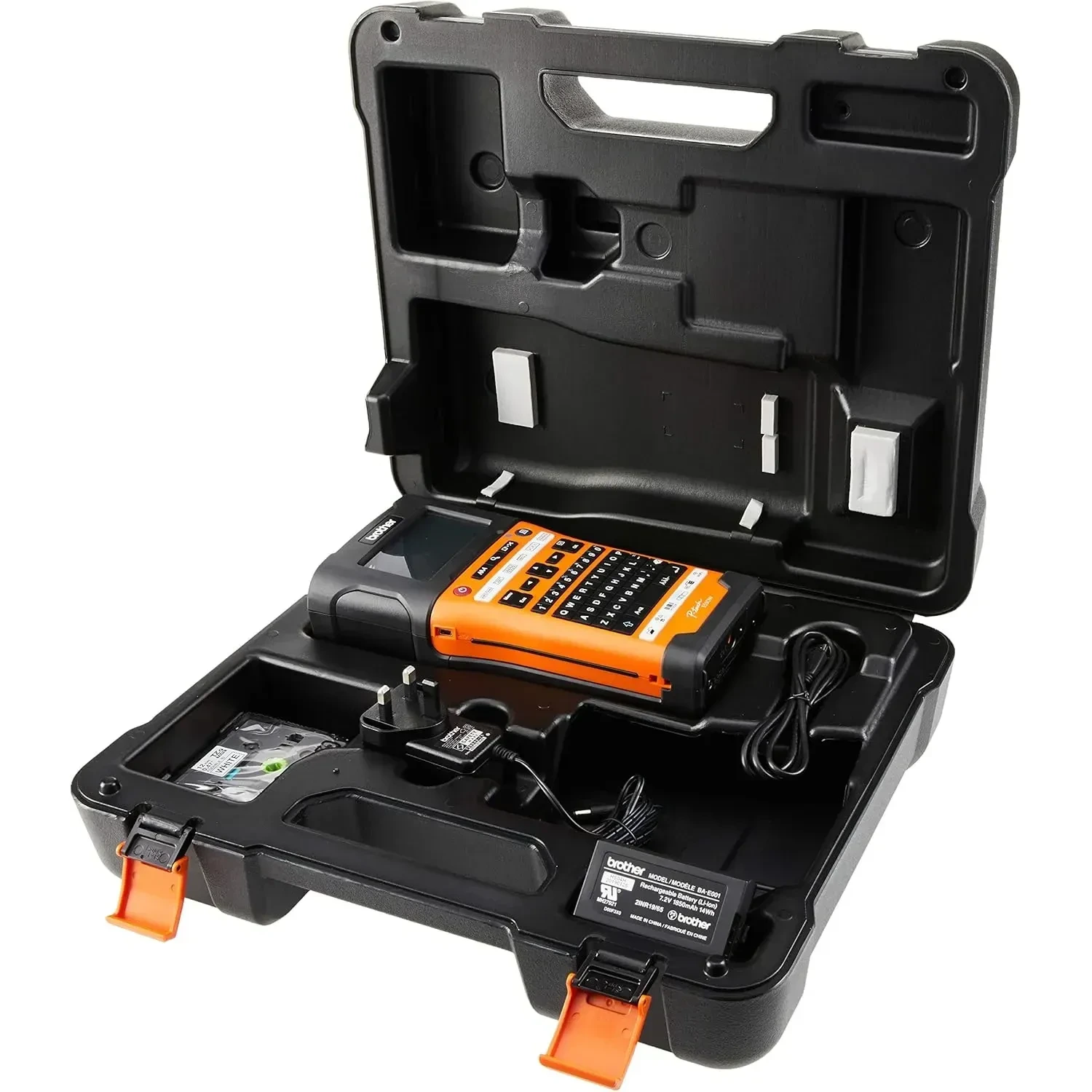 Brother Portable Label Maker Qwerty Keyboard Up To 24mm Label Orange Pt E550wvp