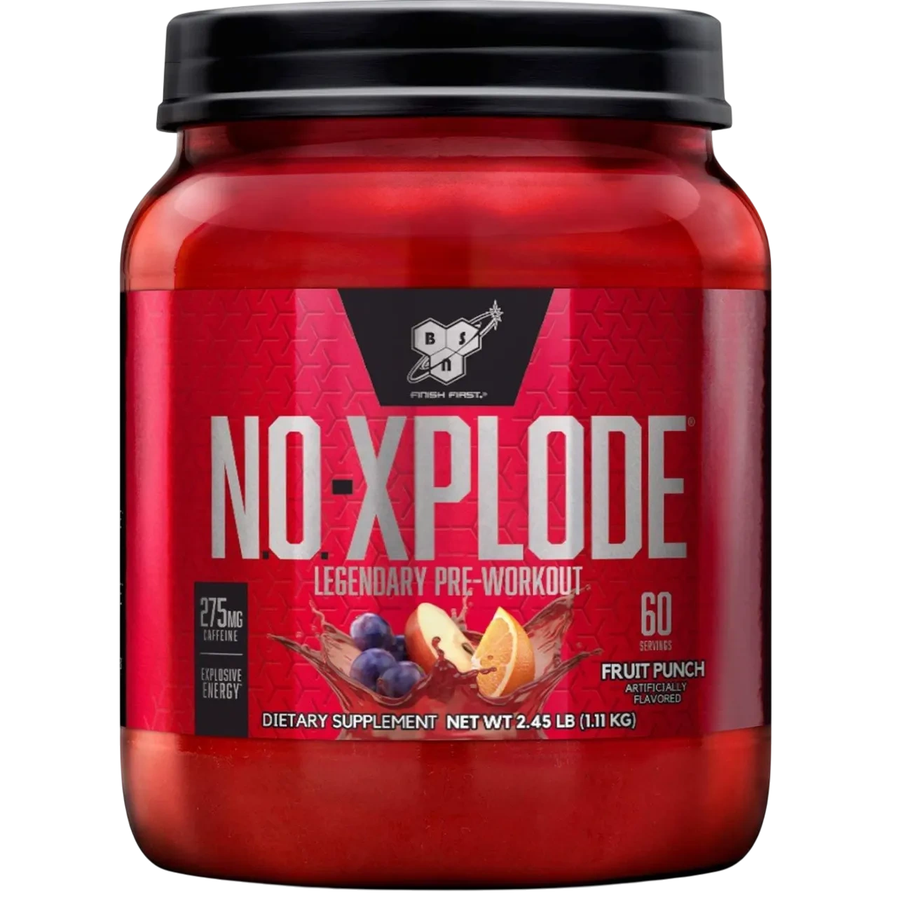 Bsn N.o.-xplode Legendary Pre-workout Supplement With Creatine, Beta-alanine, And Energy,dietary Supplement 2.45 Lb Fruit Punch, 60 Servings
