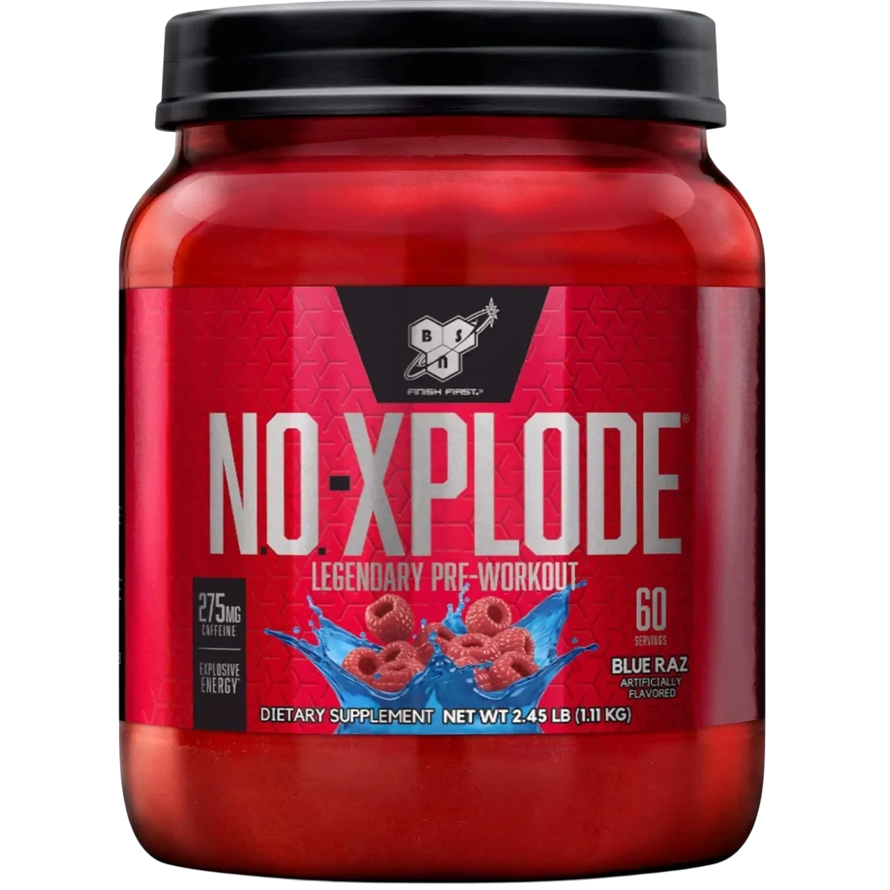 Bsn N.o.-xplode Pre Workout Powder, Energy Supplement For Men And Women With Creatine And Beta-alanine, Blue Raz 60 Servings