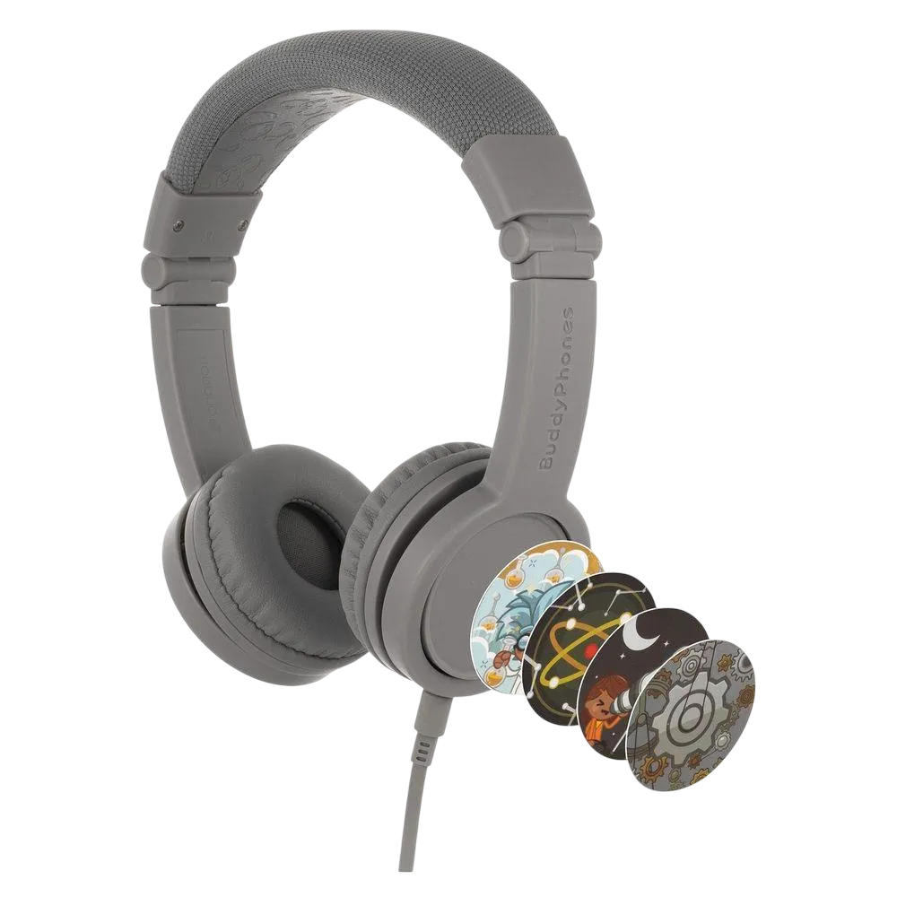 Buddyphones Explore Plus Foldable Headphone With Mic Grey Matt Bp-explorep-gry