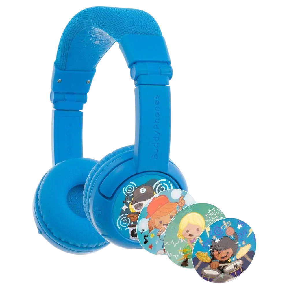 Buddyphones Play + Cool Blue Kids Headphones Blue Bp-playp-blue