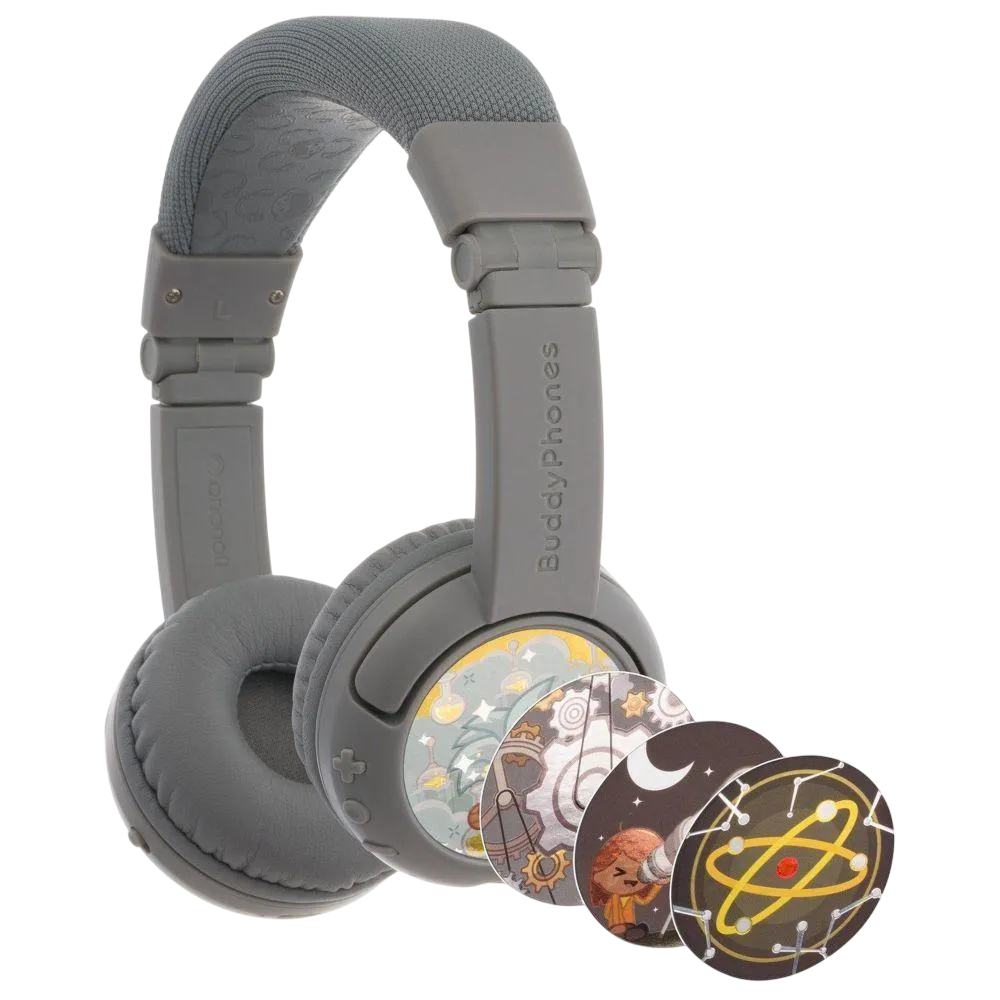 Buddyphones Play + Grey Matter Kids Headphones Grey Bp-playp-grey