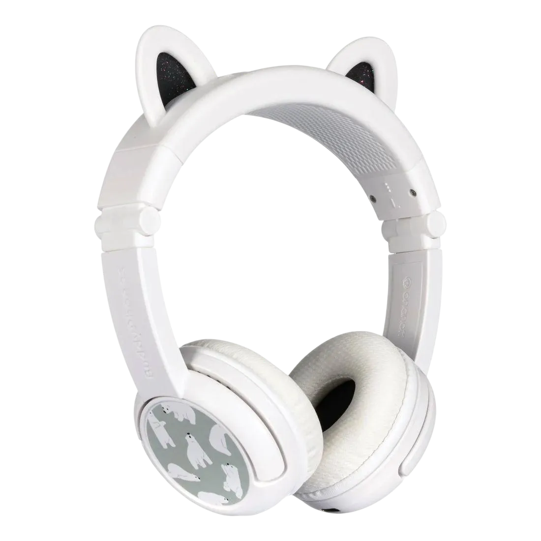 Buddyphones Playears+ Polar Bear Wireless Headphones White Bpplaypearsbear