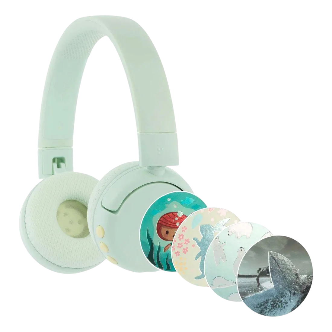 Buddyphones Pop Fun Wireless Headphones Green Bp-pop-fun-gr