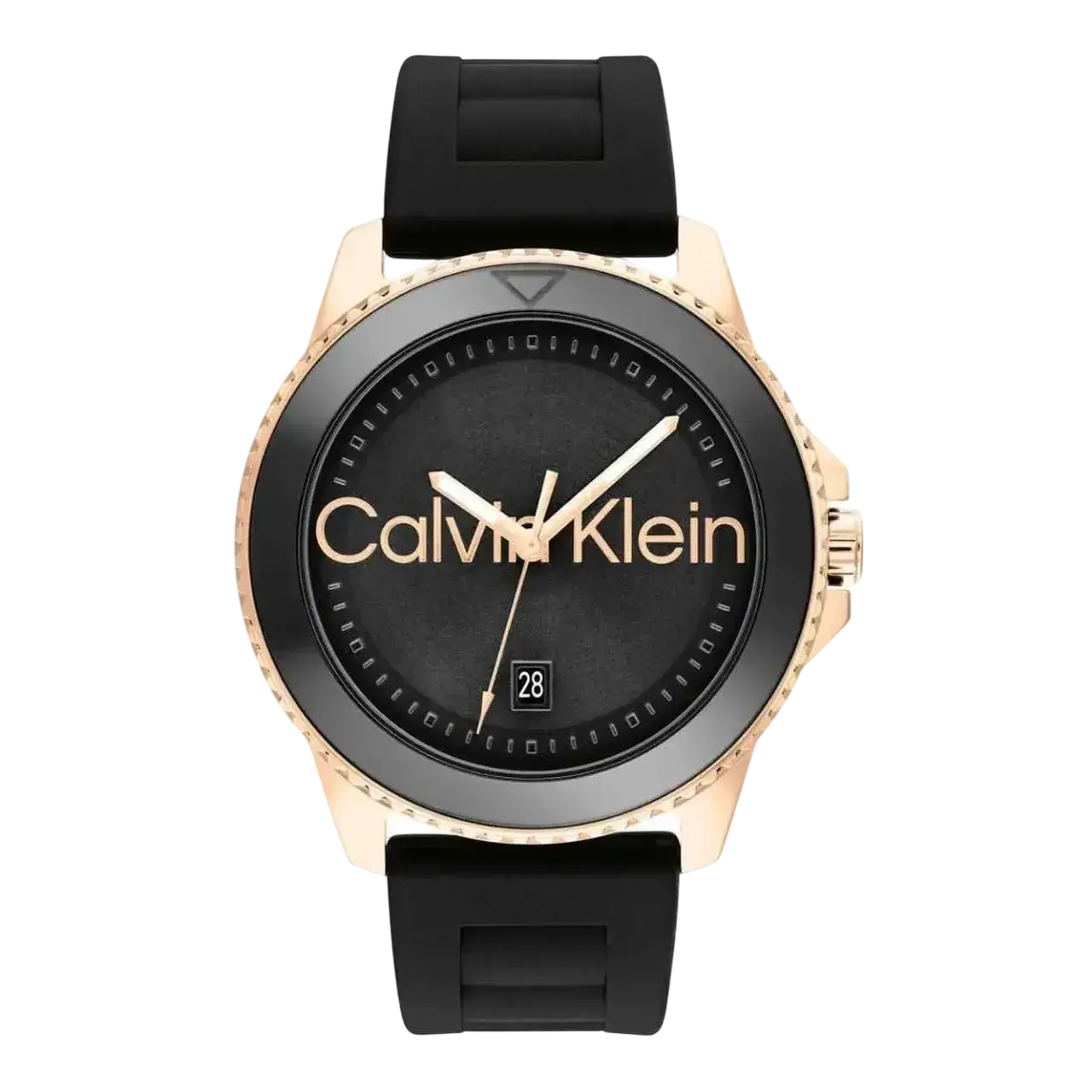 Calvin Klein Aqueous Mens Silicone Quartz Watch 25200425