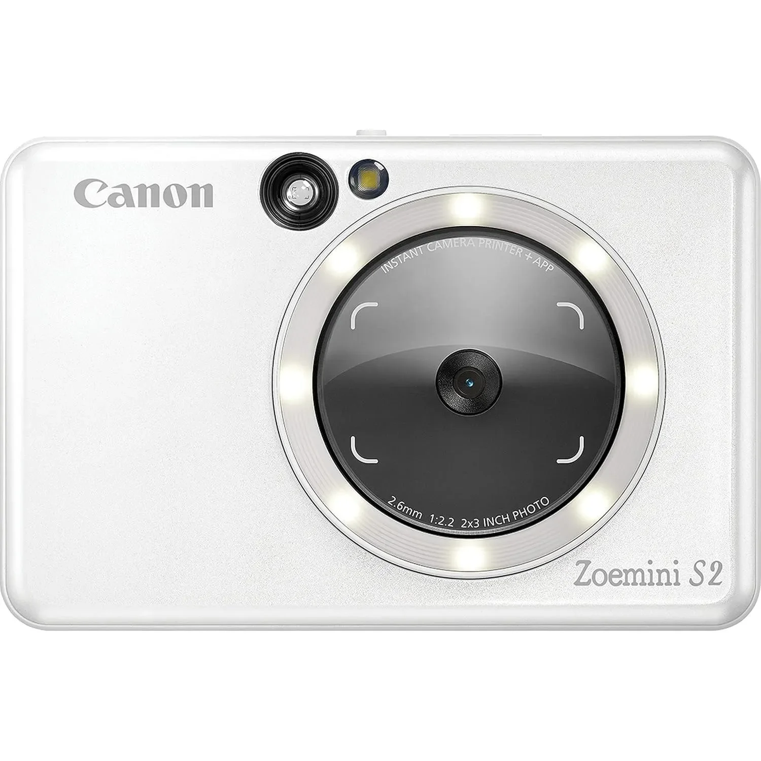 Canon Zoemini S2 Zv223 Instant Camera Photo Printer Pearl White