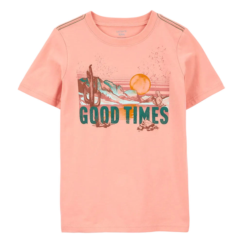 Carter's Boys Dress Kid's Good Times Graphic T-shirt Orange Size 6
