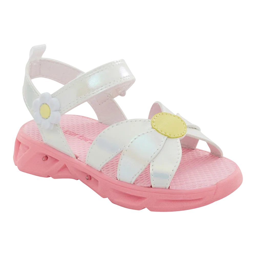 Carter's Girls Sandal Toddler's Light-up Daisy Sandals White Size 6