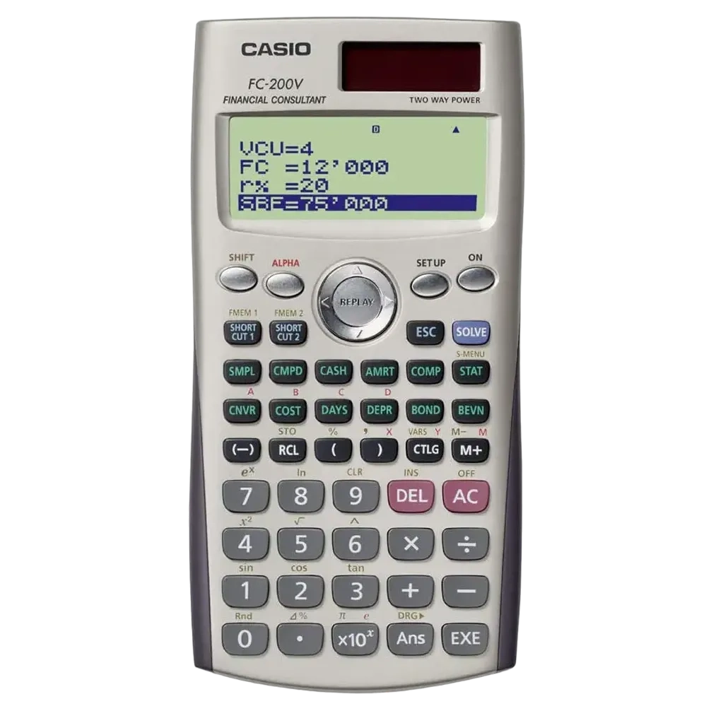 Casio 10 + 2 Digits Financial Calculator Fc-200v