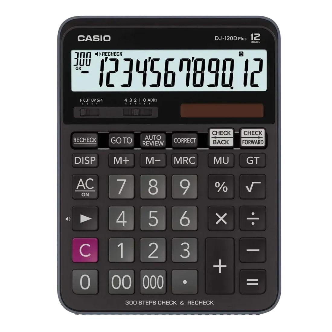 Casio 12-digit Desktop Type Check Calculators Dj-120d Plus