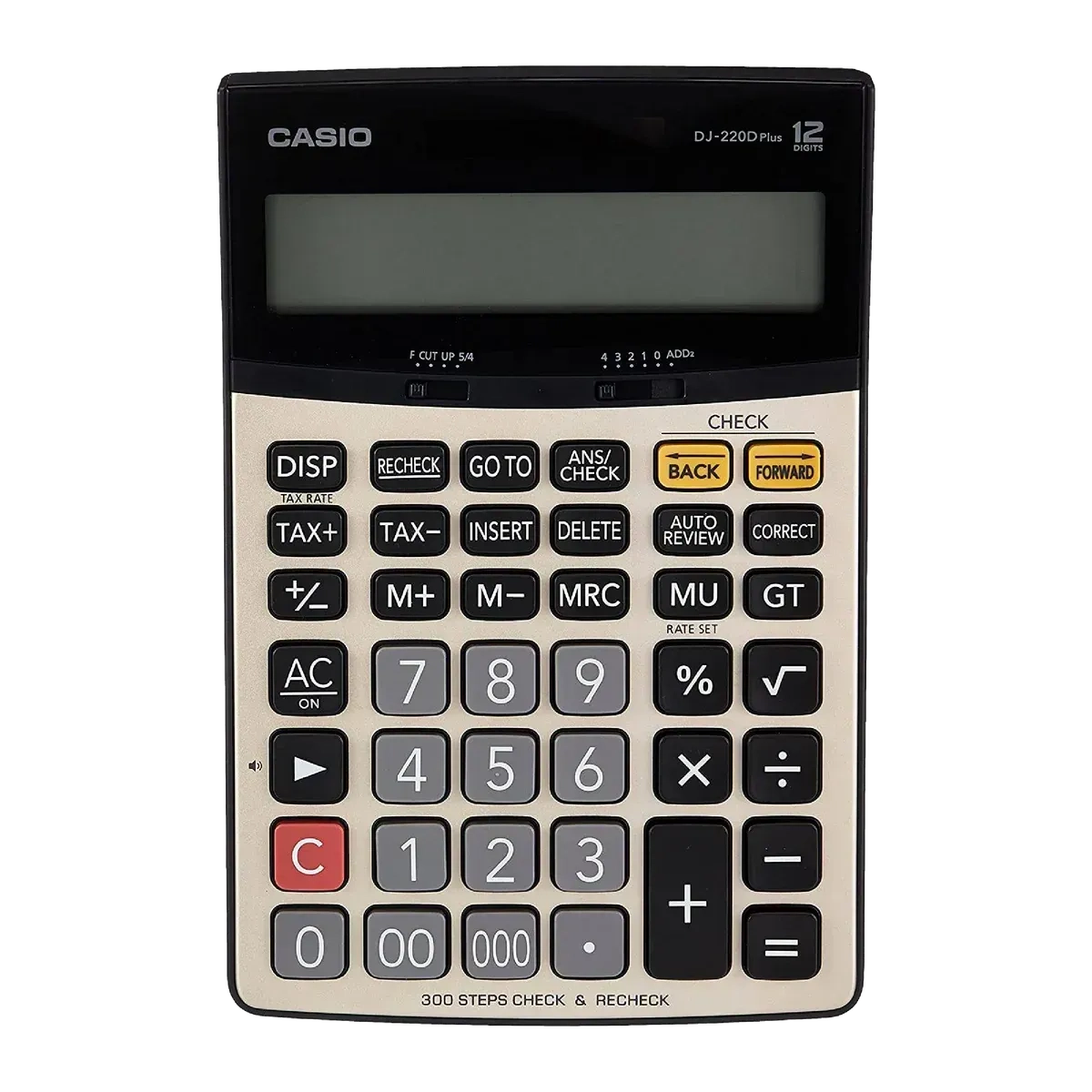 Casio 12-digit Desktop Type Check Calculators Dj-220d Plus
