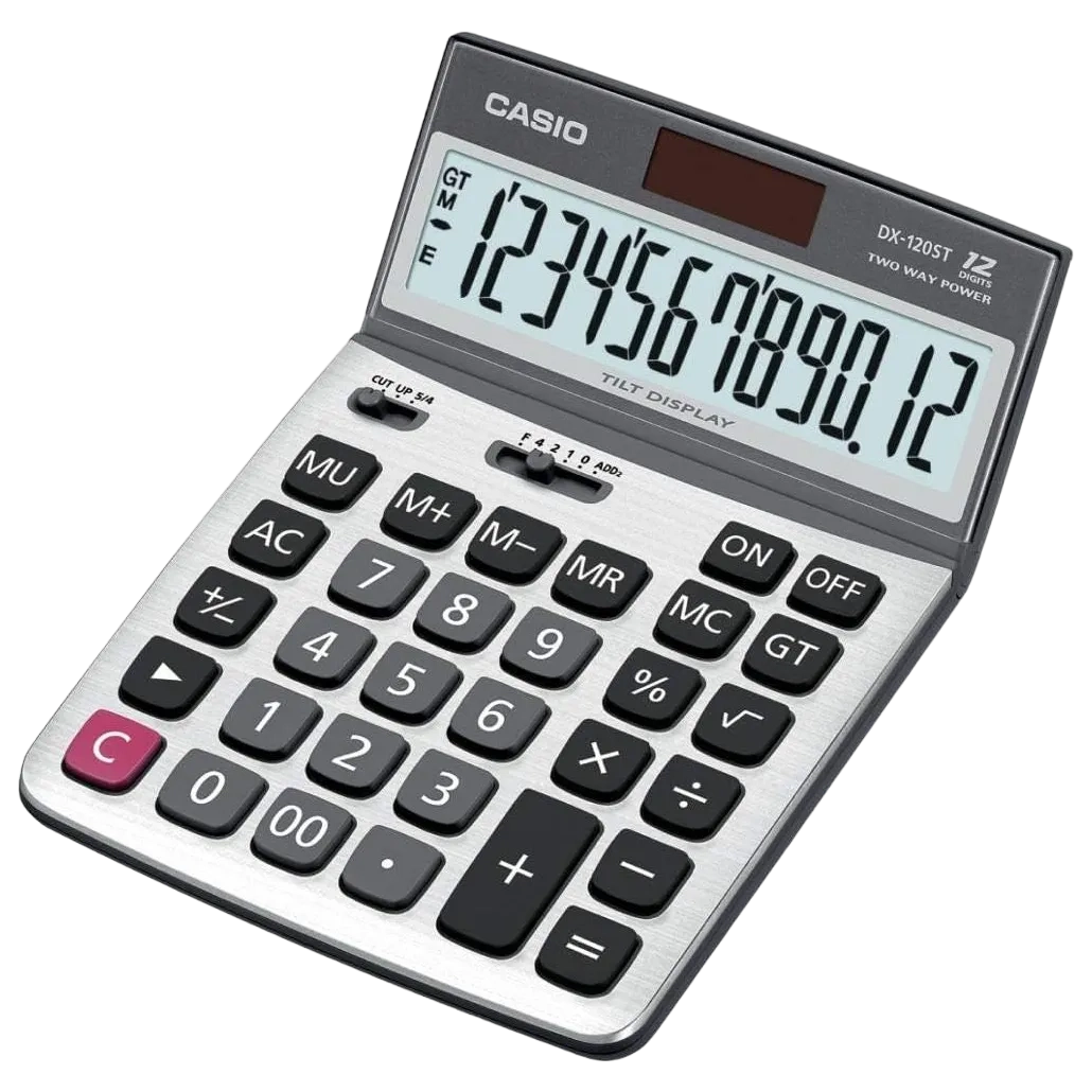 Casio 12-digit Desktop Type Practical Calculators Dx-120st