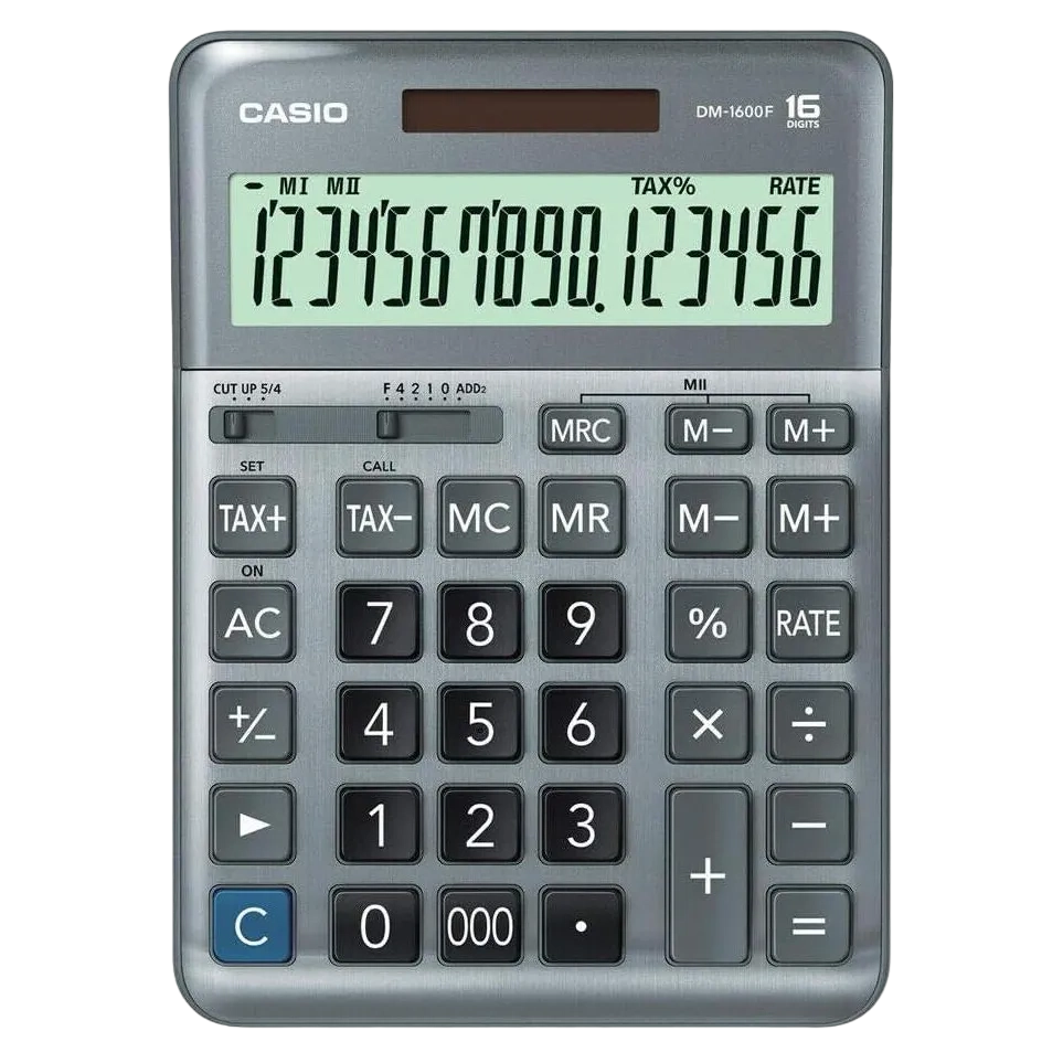 Casio 16-digit Desktop Type Practical Calculators Dm-1600f