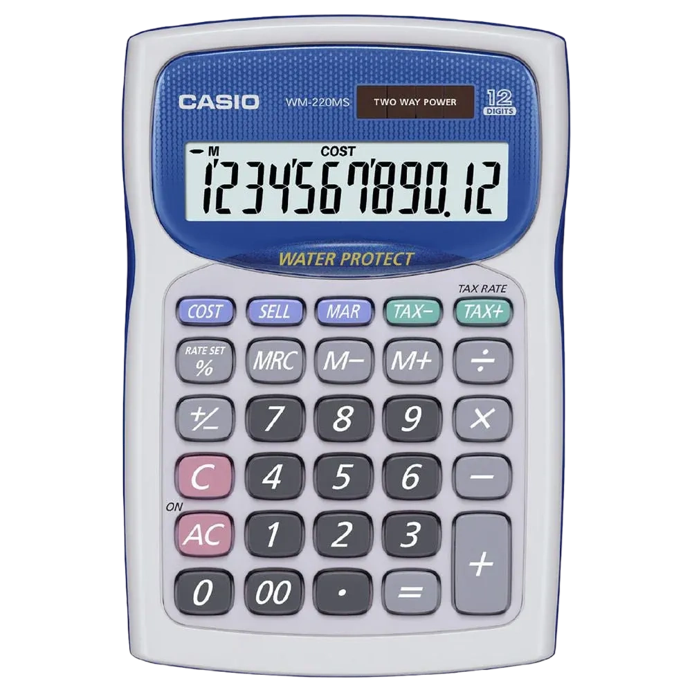 Casio Desk Calculator 12-digit Wm-220ms