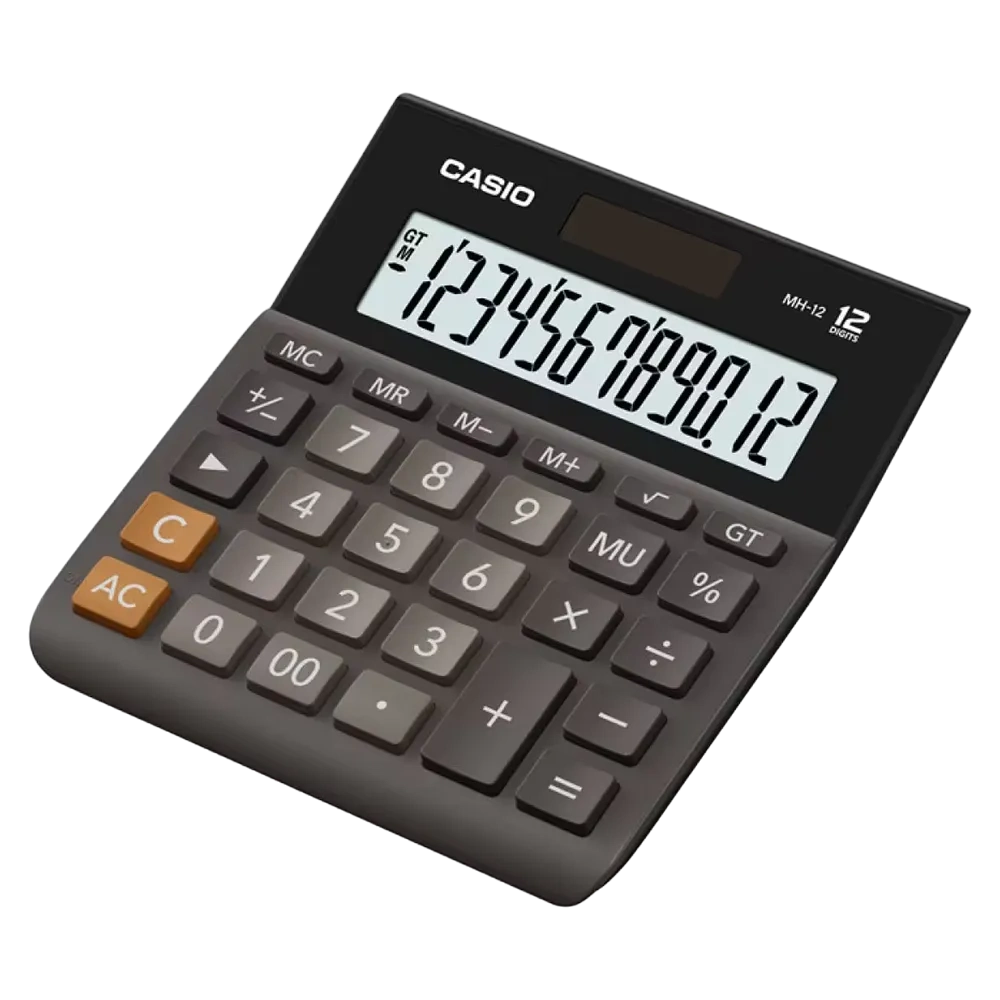 Casio Calculators Desk-top Black Mh-12-bk